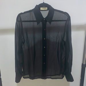 A Sheer Silk Vintage Equipment Top